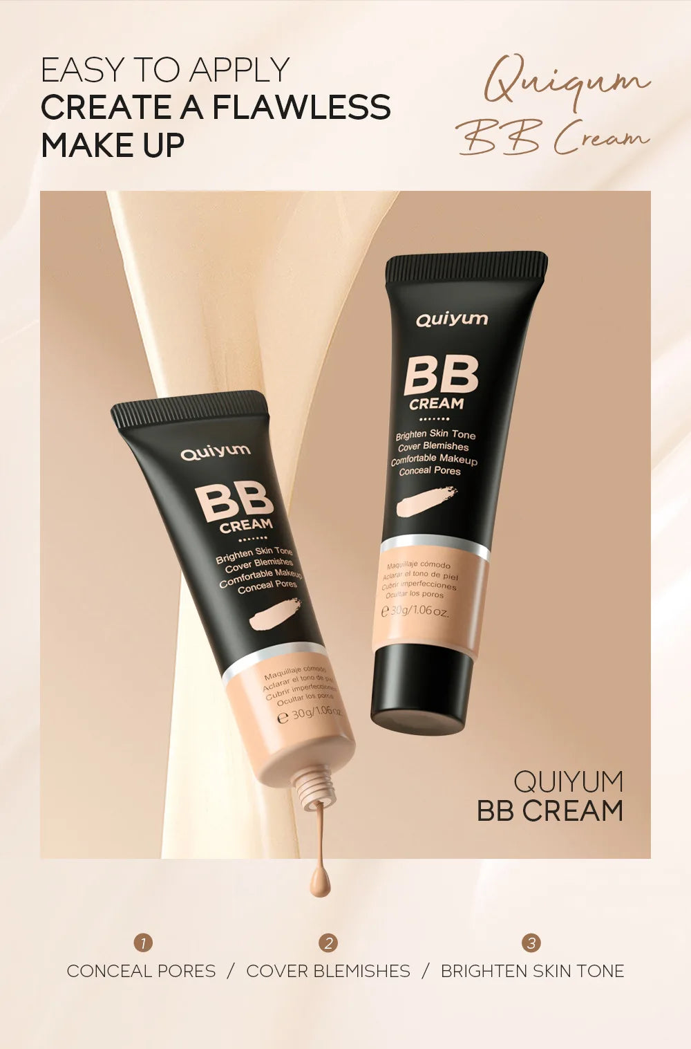 High Coverage BB Cream Foundation