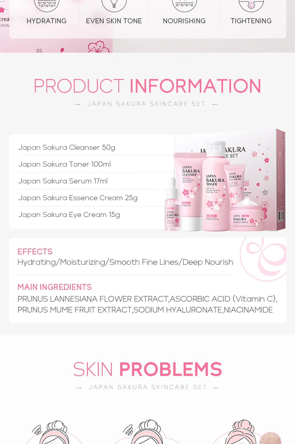 Sakura Hydrating Skincare Set