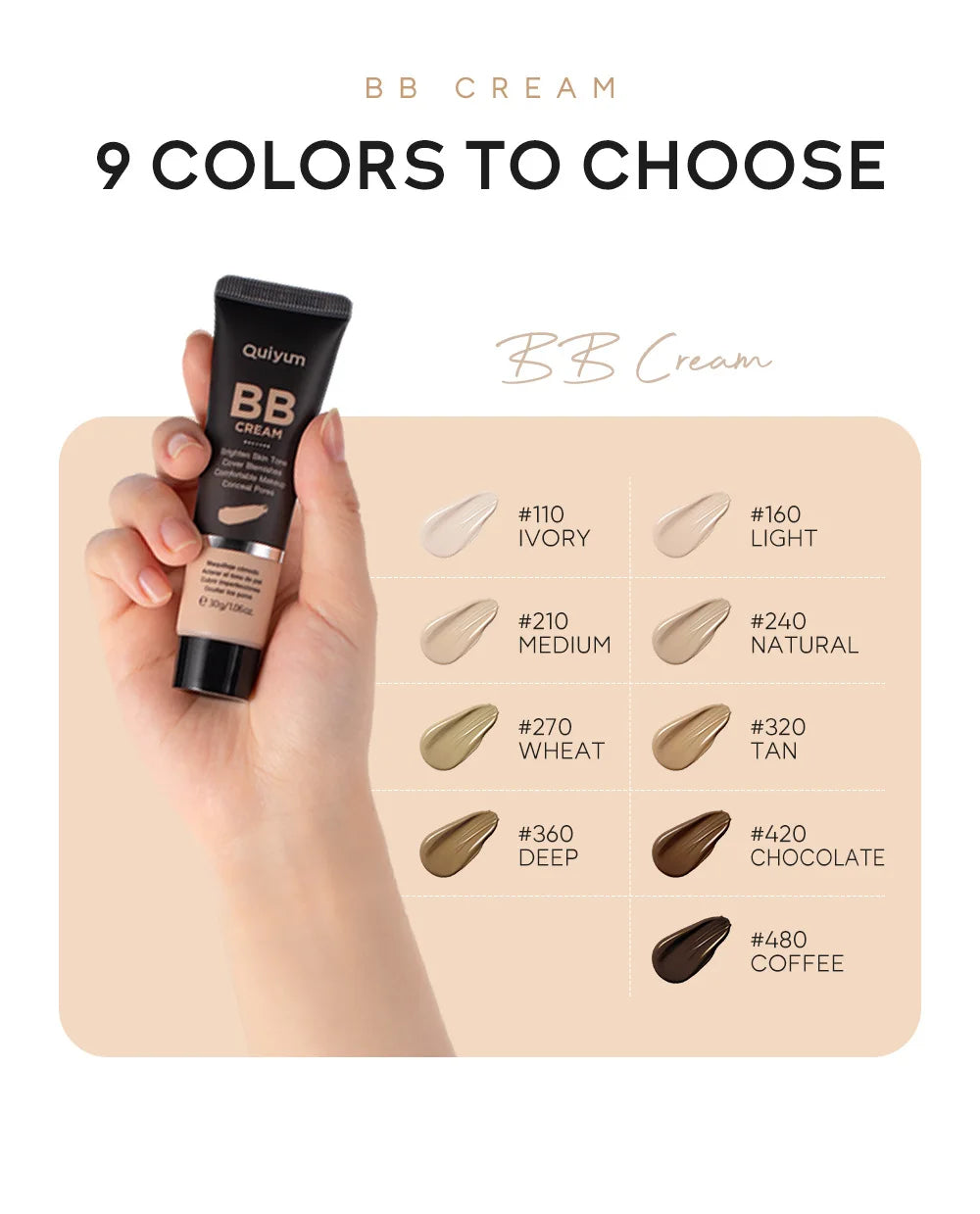 High Coverage BB Cream Foundation