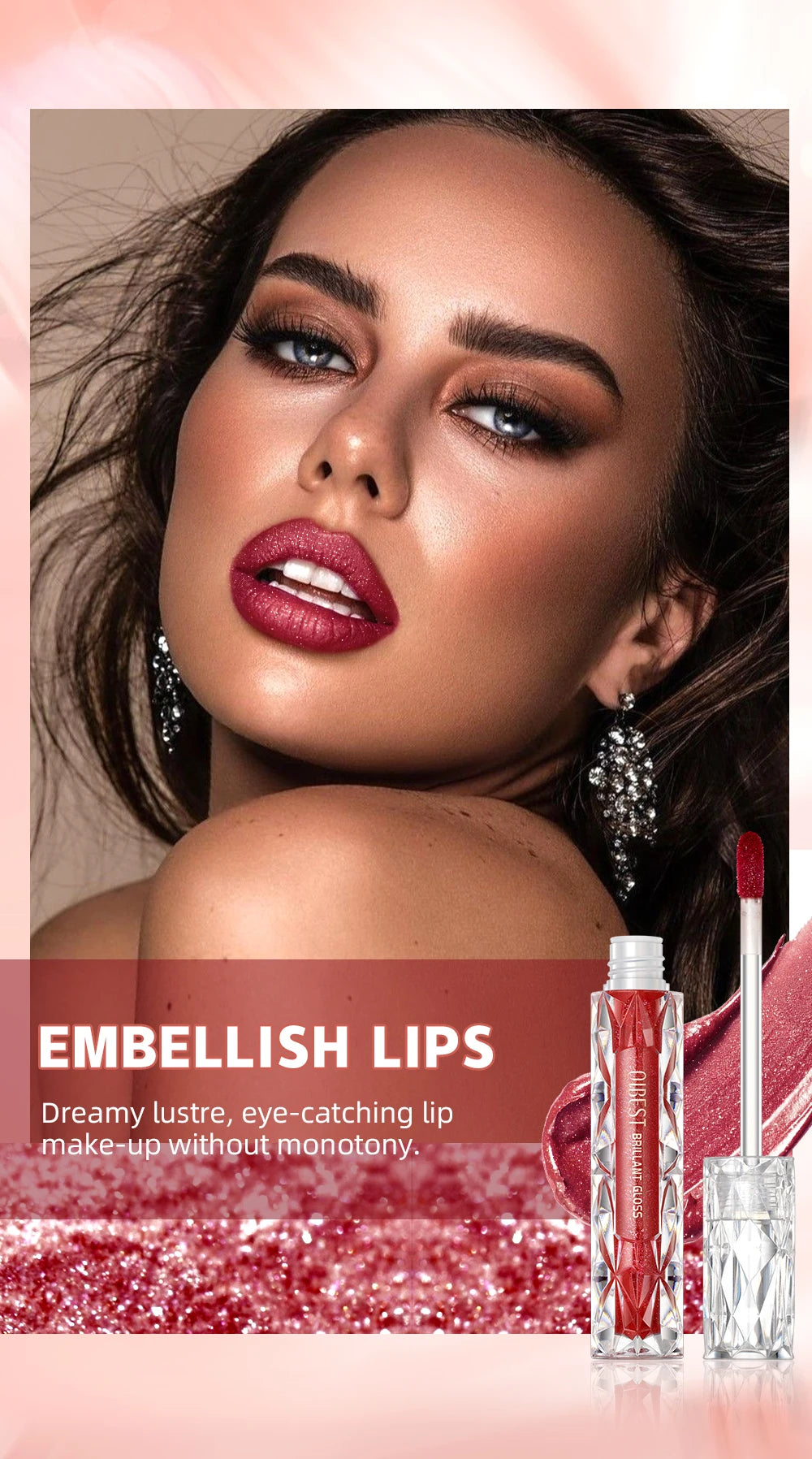 QIBEST Diamond Glitter Lipstick