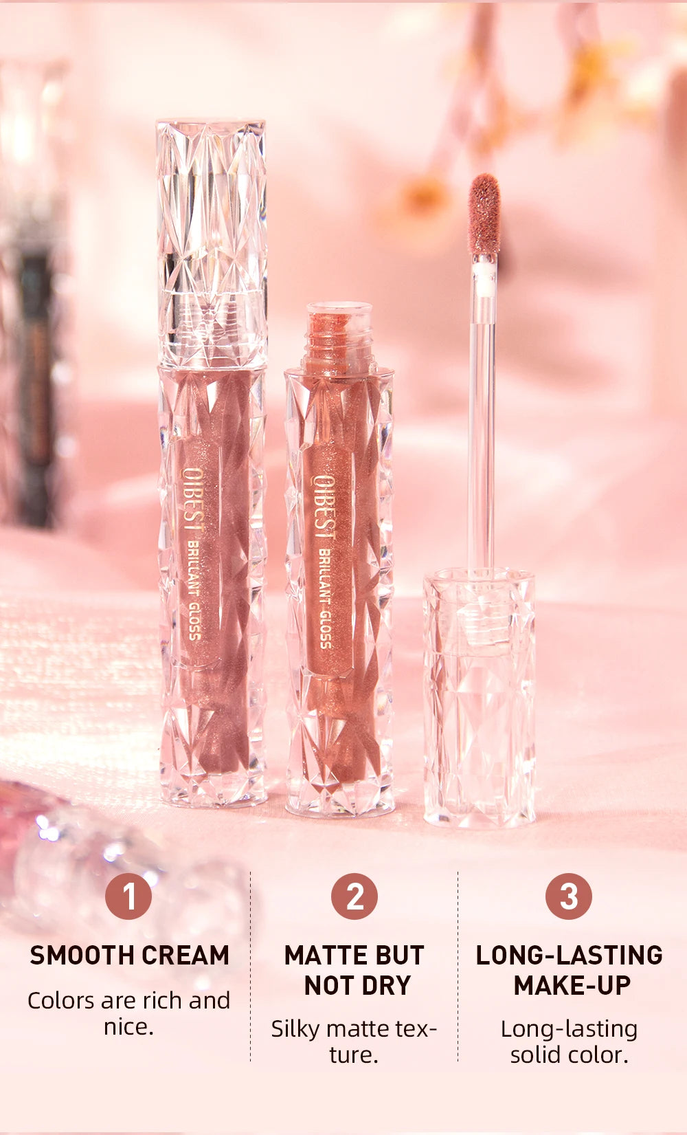 QIBEST Diamond Glitter Lipstick