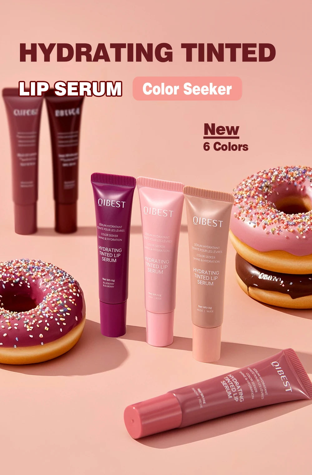 QIBEST Crystal Tinted Lip Balm