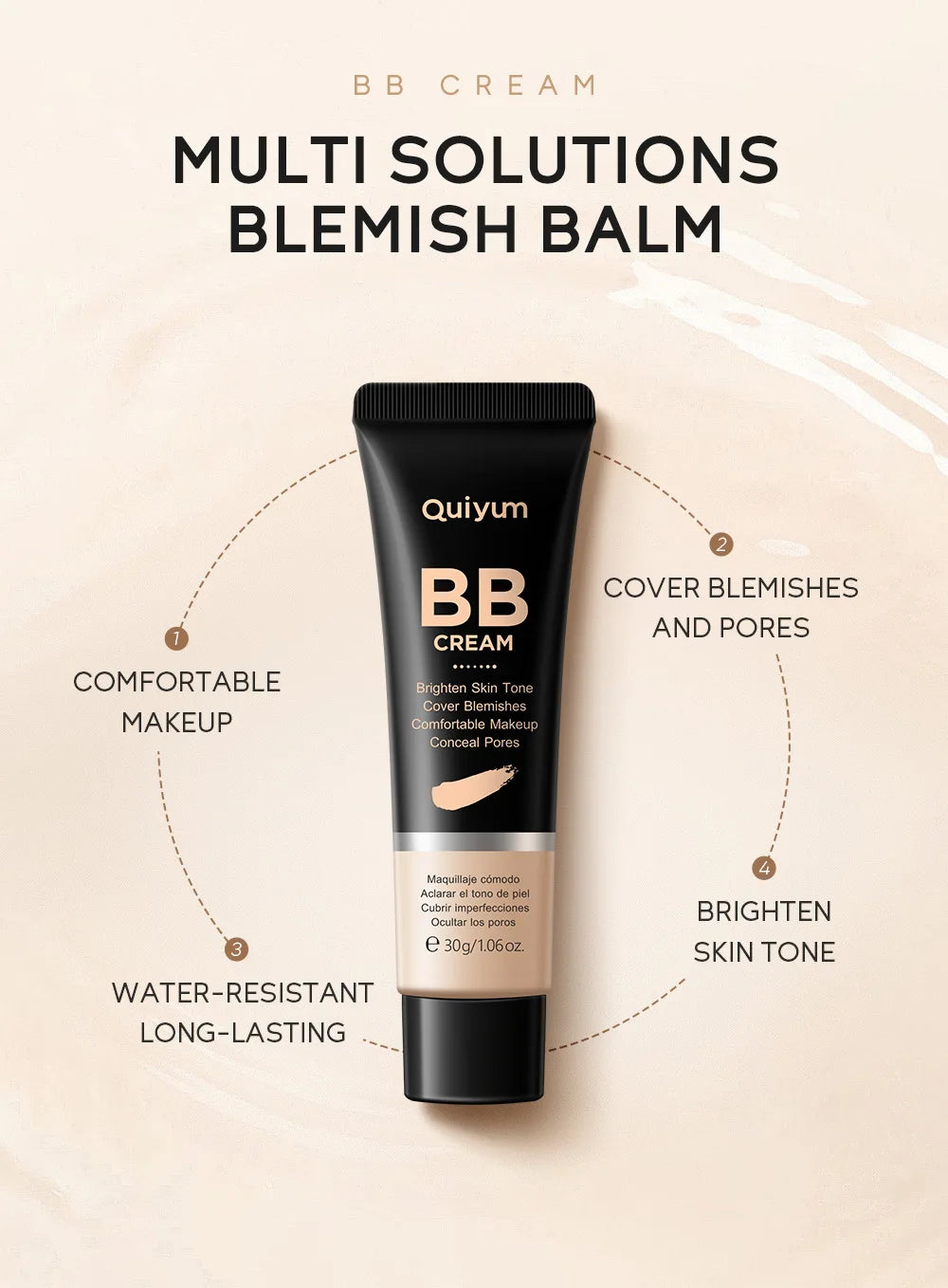 High Coverage BB Cream Foundation