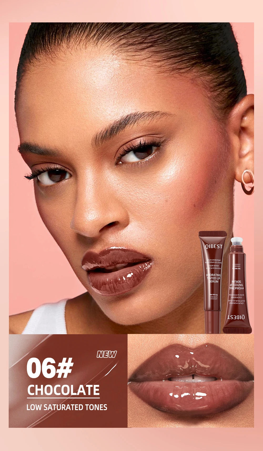 QIBEST Crystal Tinted Lip Balm